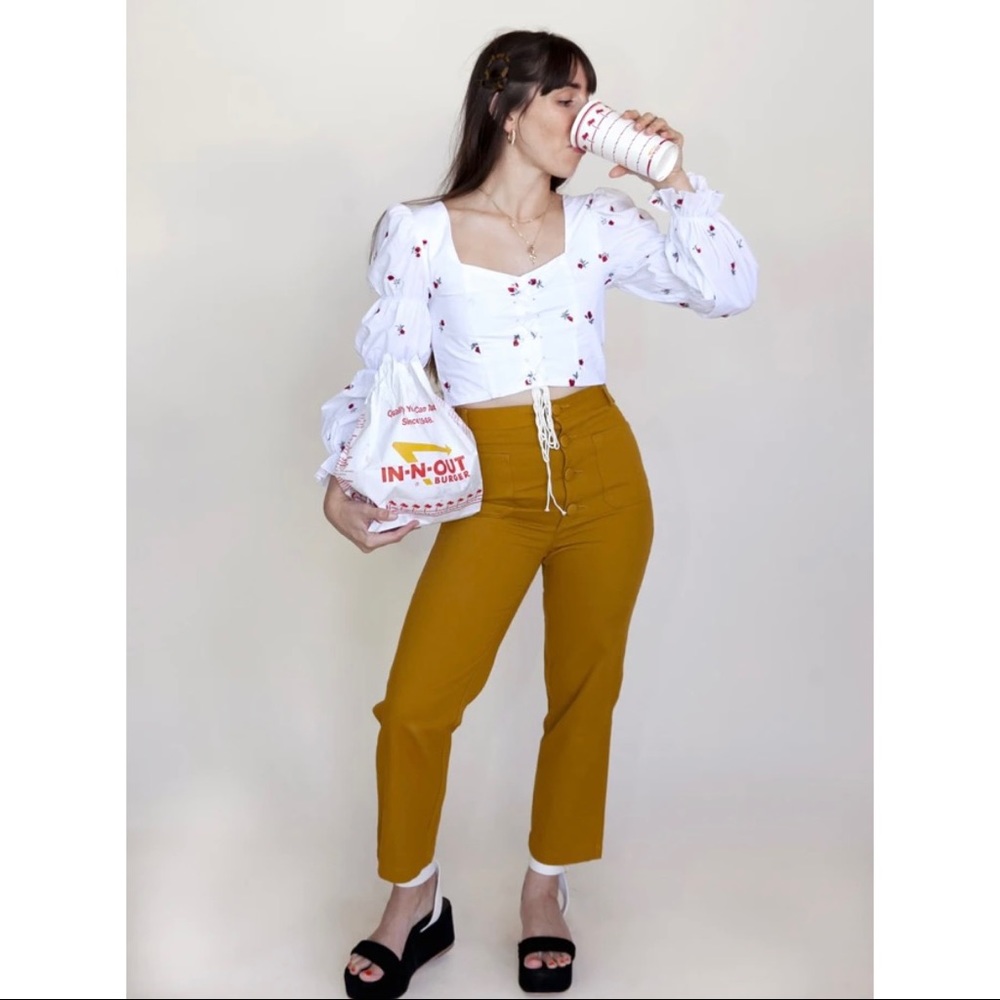 Samantha Pleet Eclipse Pants in Mustard
